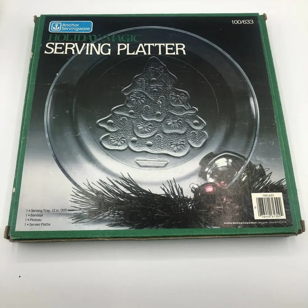Anchor Hocking Servingware Holiday Magic Serving Platter 12